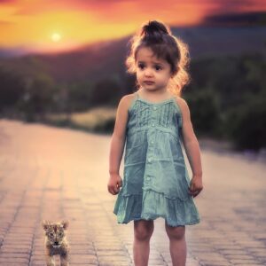 girl, standing, pet, child, toddlers, worried, sad, portrait, sad girl, kid, little girl, childhood